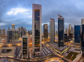 Beautiful doha skyline west bay qatar