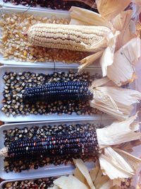 Variety of food for sale at market stall