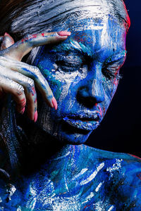 Woman wearing body paint