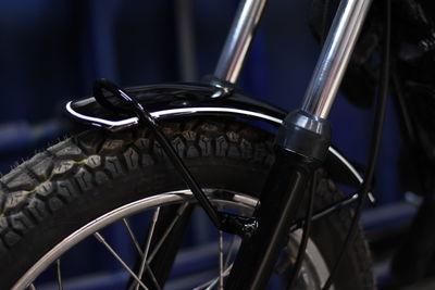 Close-up of bicycle wheel