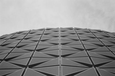 Low angle view of modern building against sky