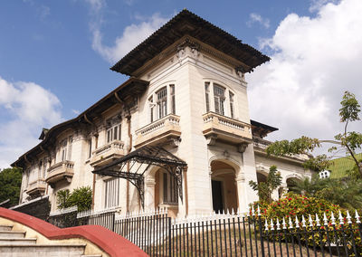 Low angle view of historical building against sky