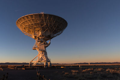 Radar against clear blue sky