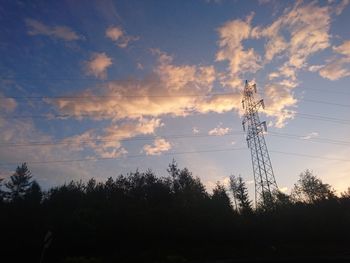 Low angle view of trees against sky