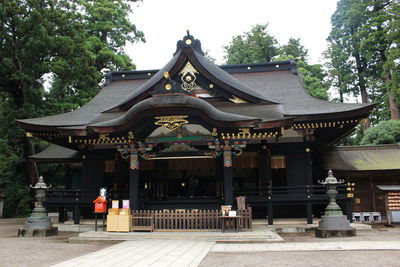 Temple against building