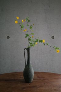 Flowers in vase on table