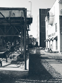 Road passing through city street