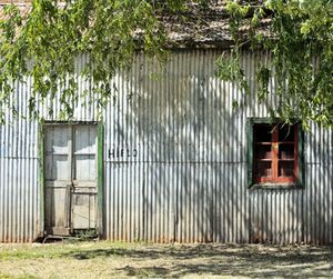 Closed gate of house