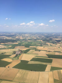 Aerial view of rural landscape