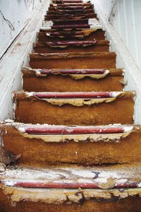 High angle view of food on table