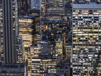 View of skyscrapers at night