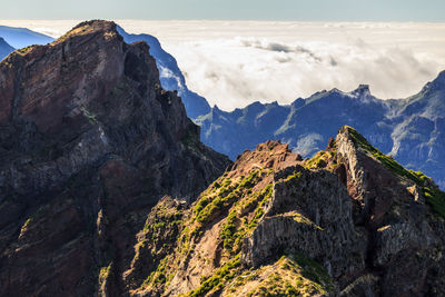 Scenic view of mountain range