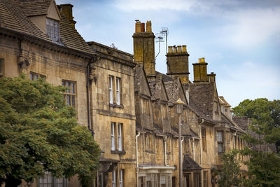 Low angle view of buildings against sky