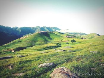 Scenic view of landscape against sky