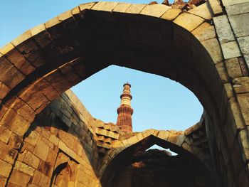 Low angle view of castle against sky