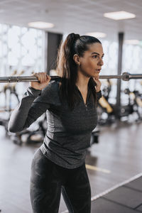 Woman exercising in gym