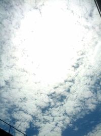 Low angle view of cloudy sky