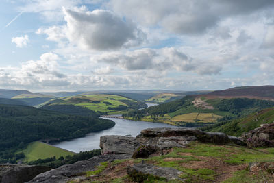 Scenic view of river amidst landscape against sky