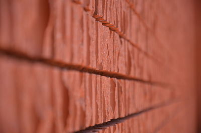 Full frame shot of red wall