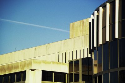 Low angle view of modern building against sky
