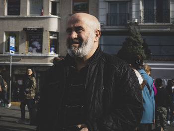 Portrait of man standing outdoors