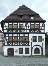 Low angle view of building against sky