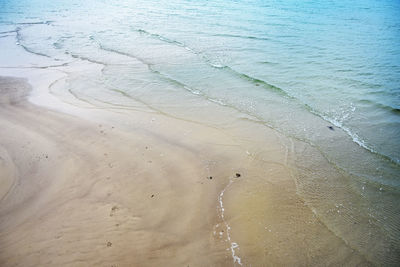 High angle view of beach