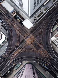 Directly above shot of intersection