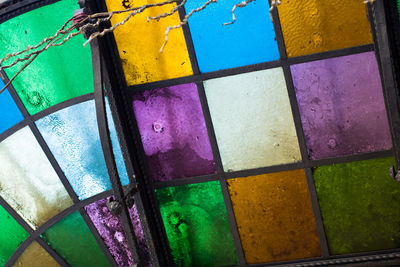 Close-up of multi colored window