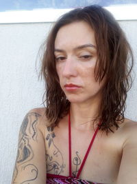 Portrait of beautiful young woman