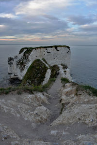 Scenic view of sea shore against sky