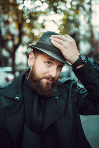 Young man wearing hat