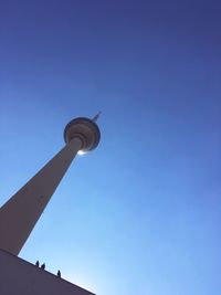 Low angle view of building against blue sky