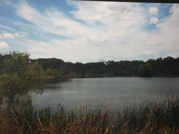 Scenic view of calm lake