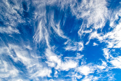 Low angle view of clouds in sky