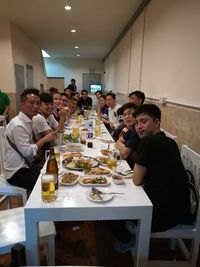 Man sitting on table