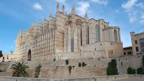 Low angle view of historical building against sky