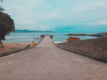 Low angle view of port of the island