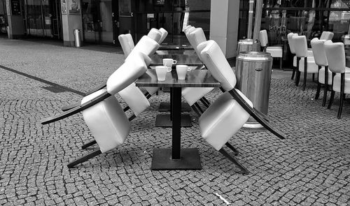 Chairs arranged at table