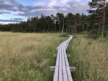 Scenic view of land against sky