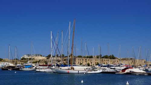 Boats in harbor