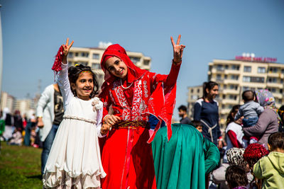 Group of people in traditional clothing