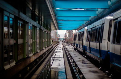 Train at railroad station