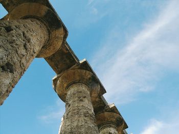 Low angle view of temple against sky