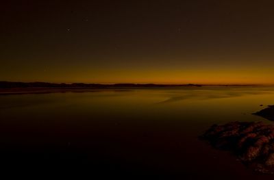 Scenic view of sunset over river