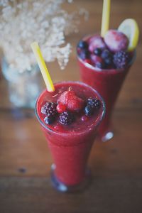 Close-up of strawberry on table