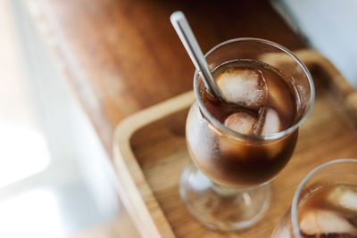 Close-up of coffee on table