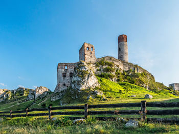 Medieval castle ruins in olsztyn near czestochowa, poland