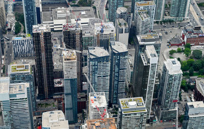 High angle view of cityscape