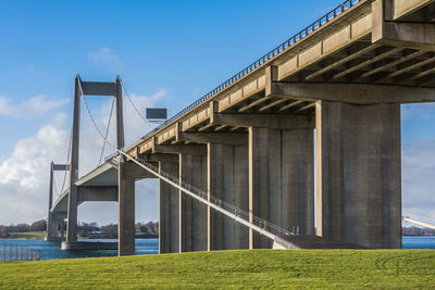 Low angle view of bridge against sky